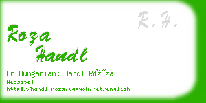 roza handl business card